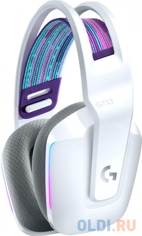 Игровая гарнитура беспроводная Logitech G733 Wireless RGB Gaming Headset белый 981-000883 фото