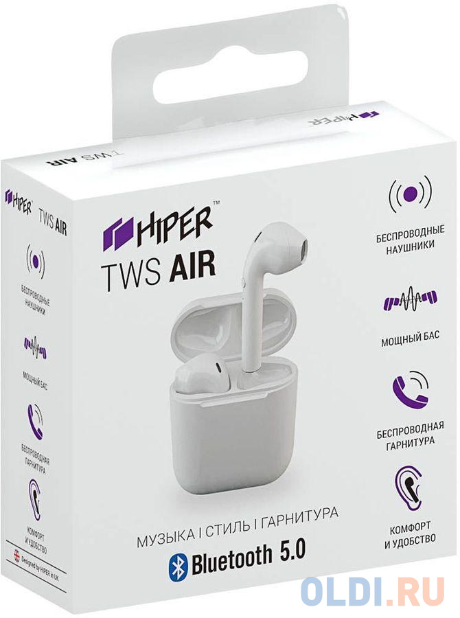 Наушники HIPER TWS AIR белый - фото 4