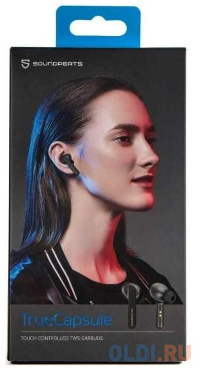 Наушники SoundPEATS TWS Truecapsule  Bluetooth 5.0, 600мАч,d6.0мм, IPX5,черный фото
