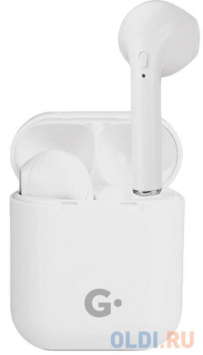 Наушники TWS Geozon G-Base (white) с силиконовым чехлом в комплекте jbl headphone наушники wave beam jblwbeamwht white