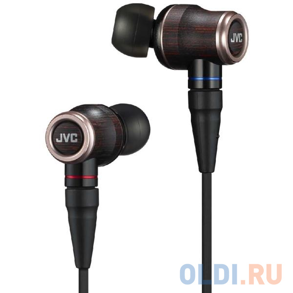 

Наушники JVC проводные внутриканальные, модель HA-FW02-F, серия WOOD. Цвет: черный.