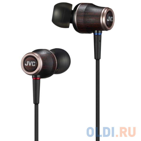 

Наушники JVC проводные внутриканальные, модель HA-FW03-F, серия WOOD. Цвет: черный.