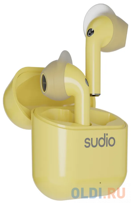 

Беспроводные наушники Sudio Nio Lemon. Цвет желтый.
