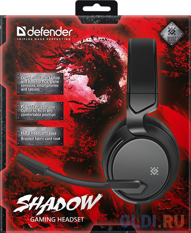Гарнитура GAMING SHADOW BLACK 64600 DEFENDER фото