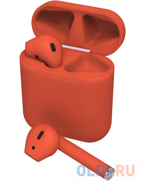 RITMIX RH-825BTH TWS red {Bluetooth 5.0 + EDR, сенсорное управление, 12 мм, 20-20000 Гц, 32 Ом, 35 мАч (наушники), 350 мАч} фото