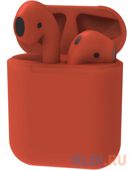RITMIX RH-825BTH TWS red {Bluetooth 5.0 + EDR, сенсорное управление, 12 мм, 20-20000 Гц, 32 Ом, 35 мАч (наушники), 350 мАч} фото