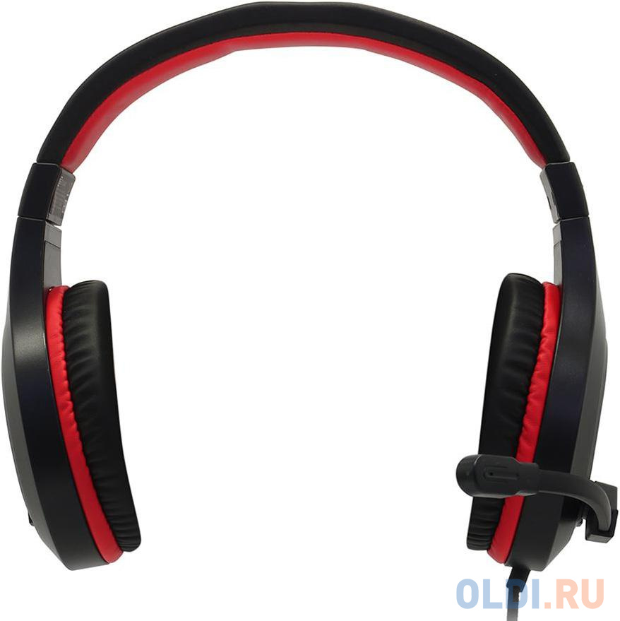 Наушники с микрофоном Оклик GMNG HS-L325G черный/красный 2.2м мониторные оголовье (1533553) - фото 1
