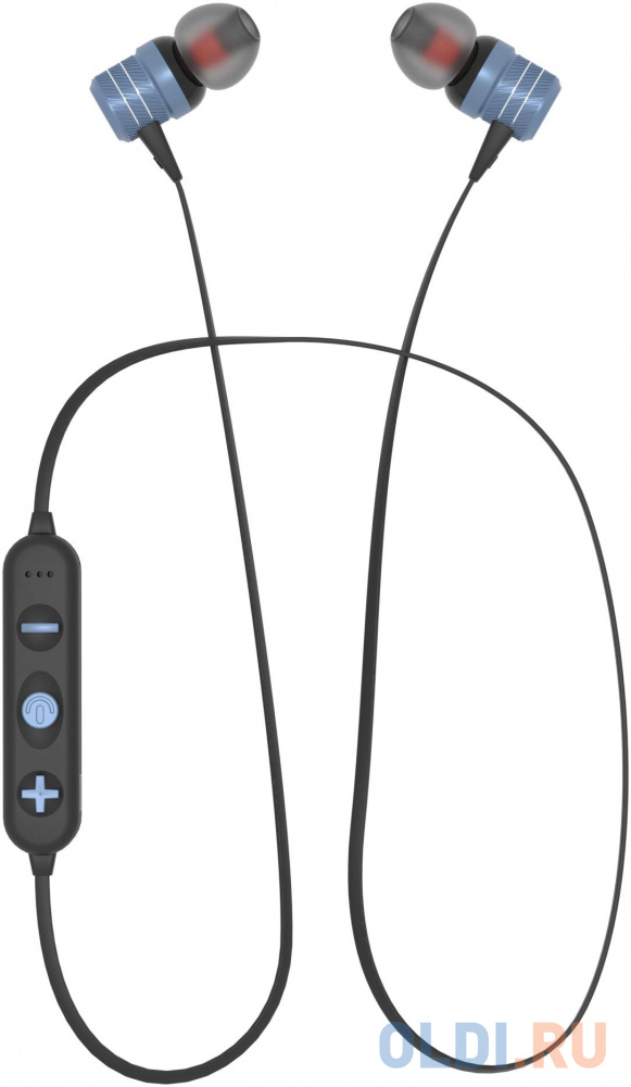 Наушники Bluetooth вакуумные с шейным шнурком More choice BG20 (Blue) наушники беспроводные smart вакуумные more choice bw31s tws