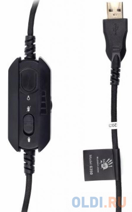 Наушники с микрофоном A4Tech Bloody G350 черный 2м мониторные USB оголовье (G350 USB/ BLACK) Вид№6