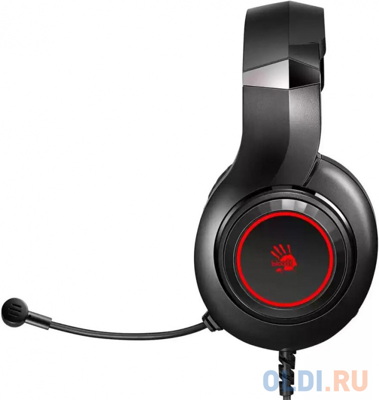 Наушники с микрофоном A4Tech Bloody G220S черный 2м мониторные USB оголовье (G220S USB/ BLACK) фото