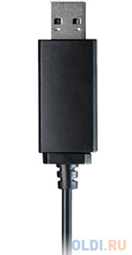 Наушники с микрофоном A4Tech HU-11 черный/белый 2м накладные USB оголовье - фото 4