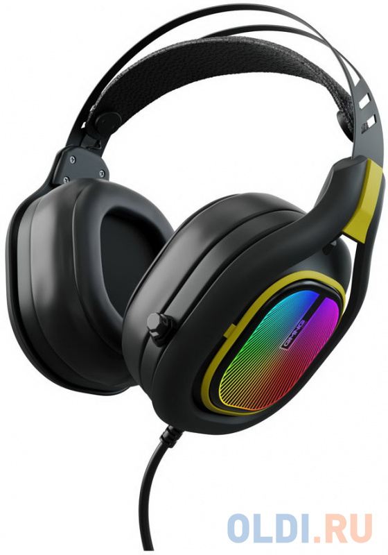 Наушники Oklick GMNG HS-L630G черный желтый фото
