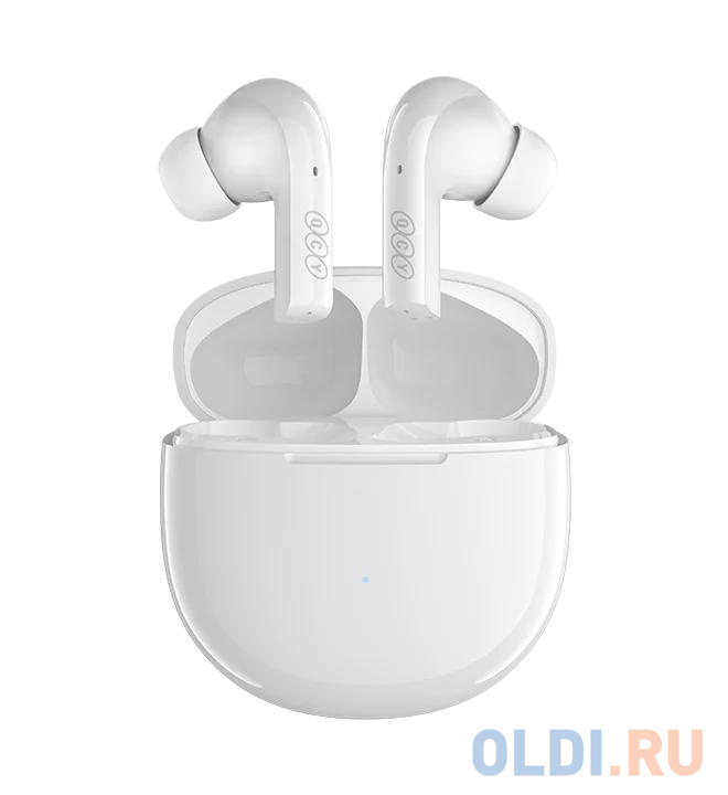 

Гарнитура вкладыши QCY T18 белый беспроводные bluetooth в ушной раковине