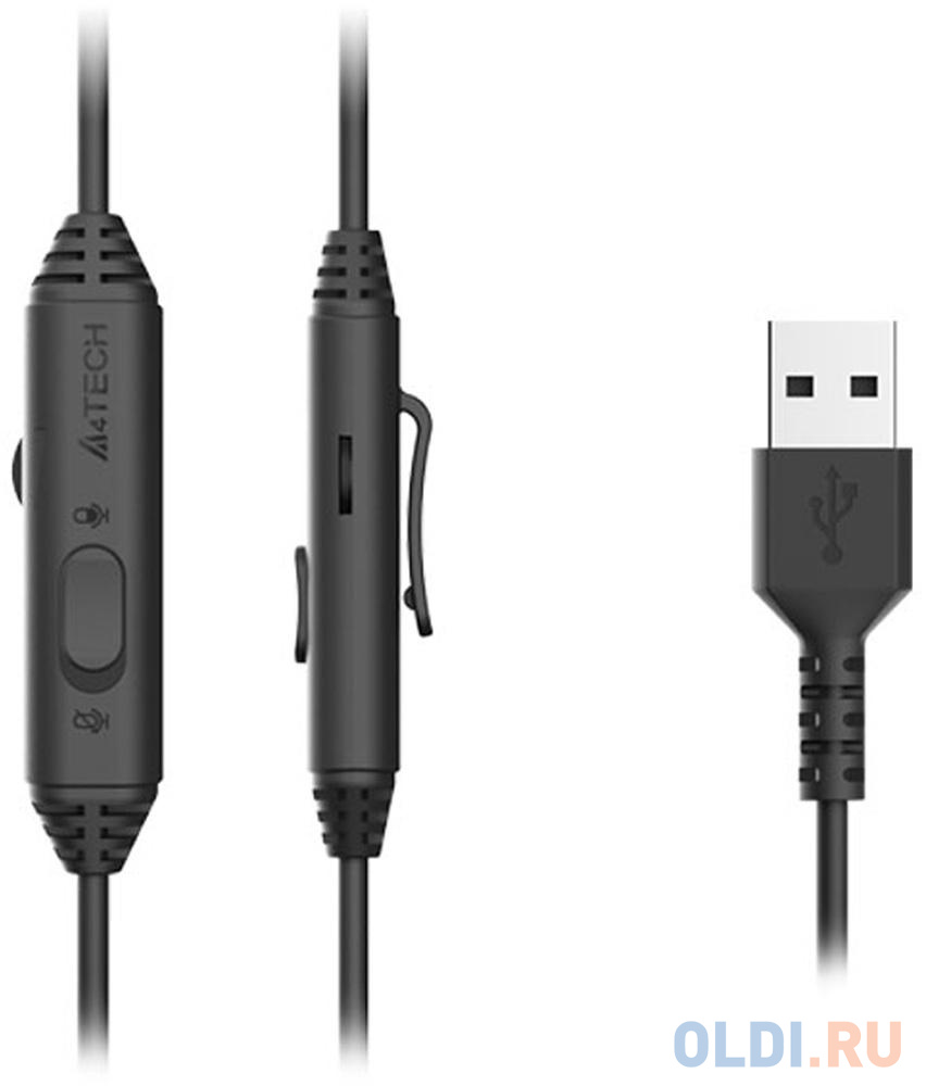 Наушники с микрофоном A4Tech Fstyler FH100U белый/черный 2м накладные USB оголовье (FH100U) Вид№5