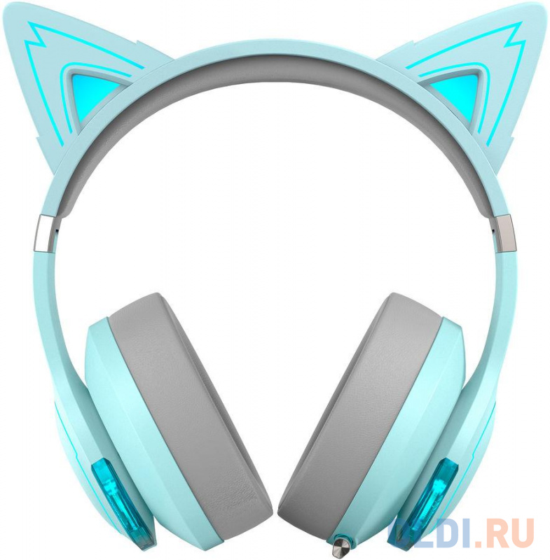 Наушники с микрофоном Edifier G5BT Cat голубое небо/серый мониторные BT оголовье фото