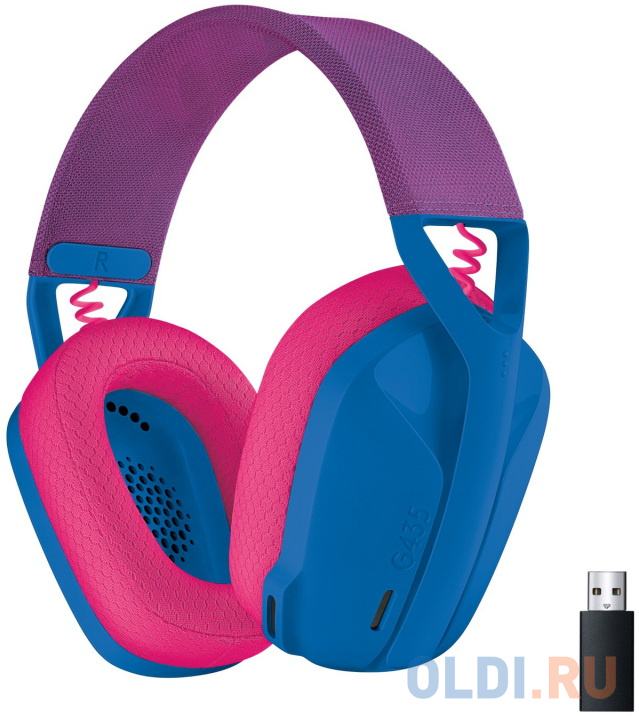 Гарнитура/ Logitech Headset G435 LIGHTSPEED Wireless Gaming BLUE - Retail