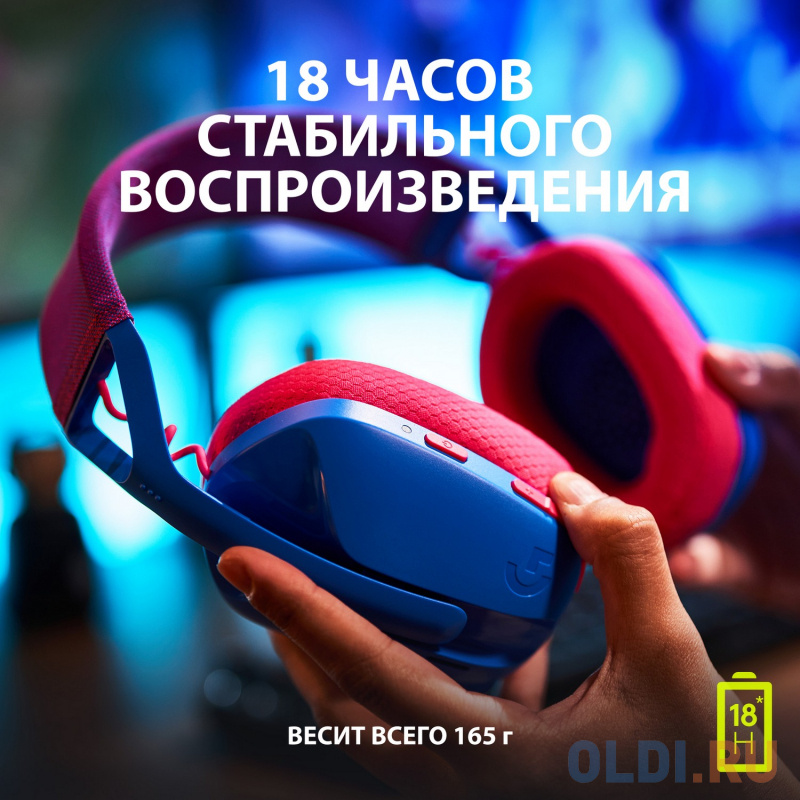Гарнитура/ Logitech Headset G435 LIGHTSPEED Wireless Gaming  BLUE - Retail фото