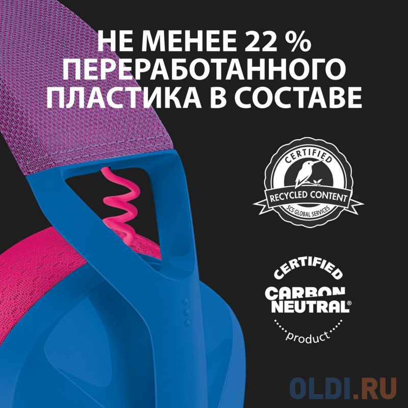 Гарнитура/ Logitech Headset G435 LIGHTSPEED Wireless Gaming  BLUE - Retail фото