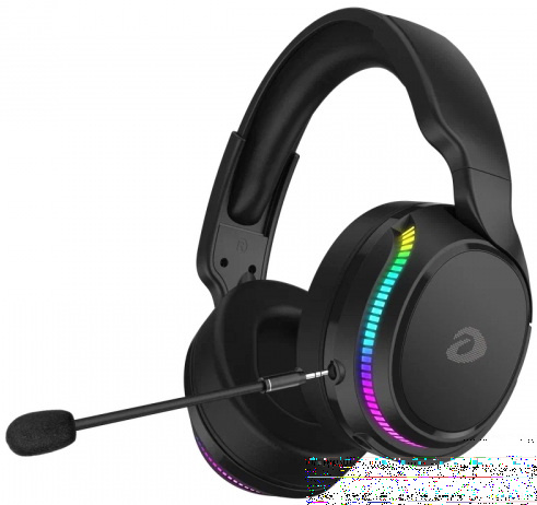 

Гарнитура игровая беспроводная Dareu A710 Black (черный), подключение 5.8GHz+3.5мм+Type-C, подсветка RGB, аккумулятор 1400mAh, отсоединяемый микрофон