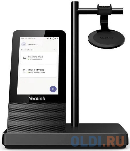 WH66 Mono Teams Моно, Беспроводная, HD звук, 160м DECT, Шумоподав, Дисплей 4'', USB-хаб, Bluetooth фото