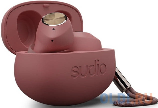 

Беспроводные TWS наушники Sudio T2. Цвет бордовый.