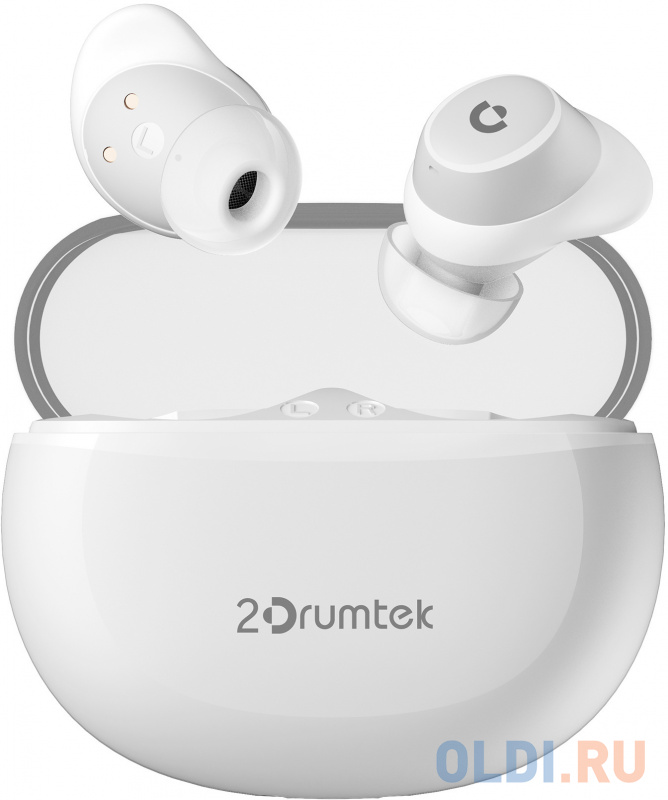 Гарнитура вкладыши A4Tech 2Drumtek B27 TWS белый беспроводные bluetooth в ушной раковине (B27 GRAYISH WHITE) фото