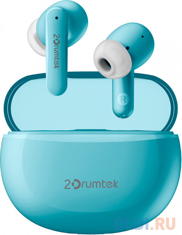 Гарнитура вкладыши A4Tech 2Drumtek B25 TWS синий беспроводные bluetooth в ушной раковине (B25 ICY BLUE) фото