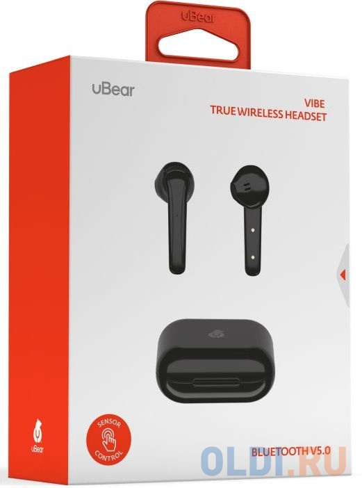 Гарнитура вкладыши uBear Vibe черный беспроводные bluetooth в ушной раковине (TW03BL01-BD) Вид№6