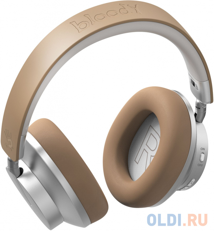 Наушники накладные A4Tech Bloody MH390 хаки беспроводные bluetooth оголовье (MH390 KHAKI) фото
