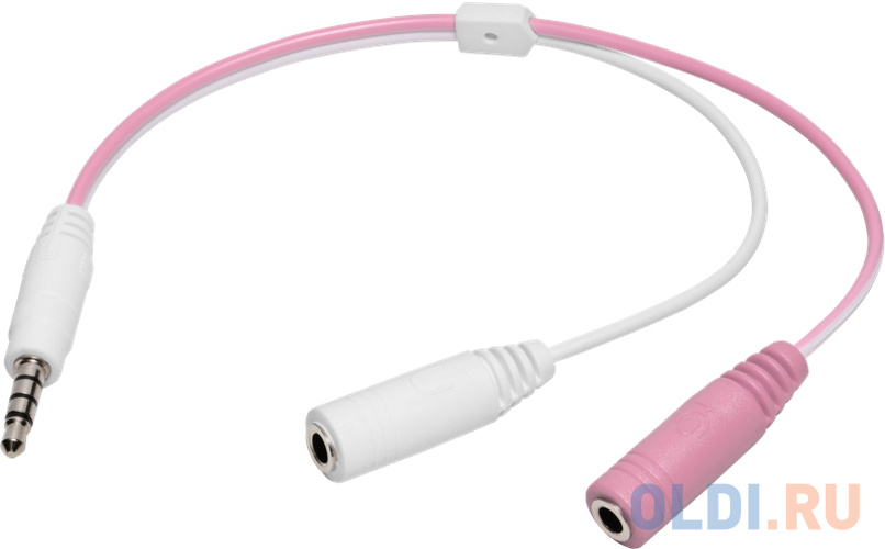 Игровая гарнитура REDRAGON HYLAS розовая (2 x 3,5-мм джек, USB, 50 мм, RGB подсветка) фото