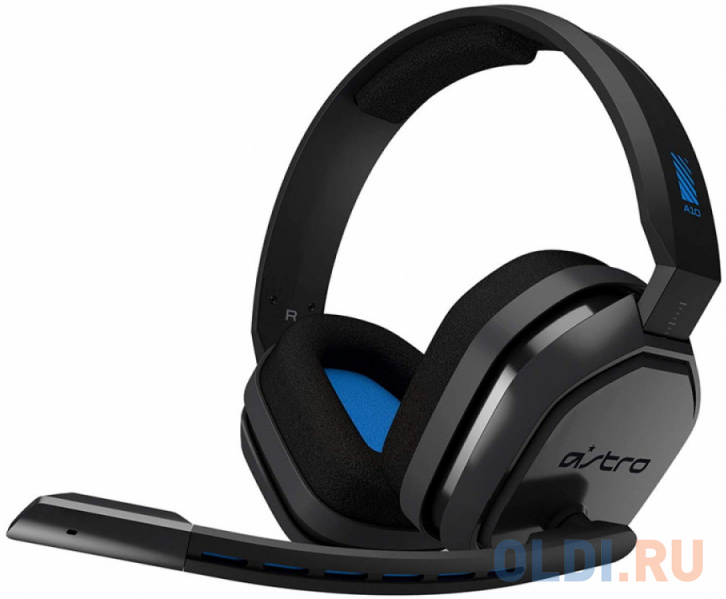 Гарнитура проводная игровая Astro Gaming A10 Headset PS4 GEN1 Grey/Blue, 3.5 MM гарнитура gaming shadow 64600 defender