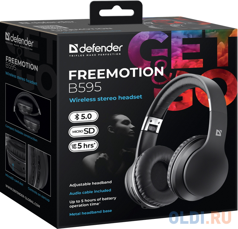 Гарнитура WRL FREEMOTION B595 BLACK 63595 DEFENDER фото
