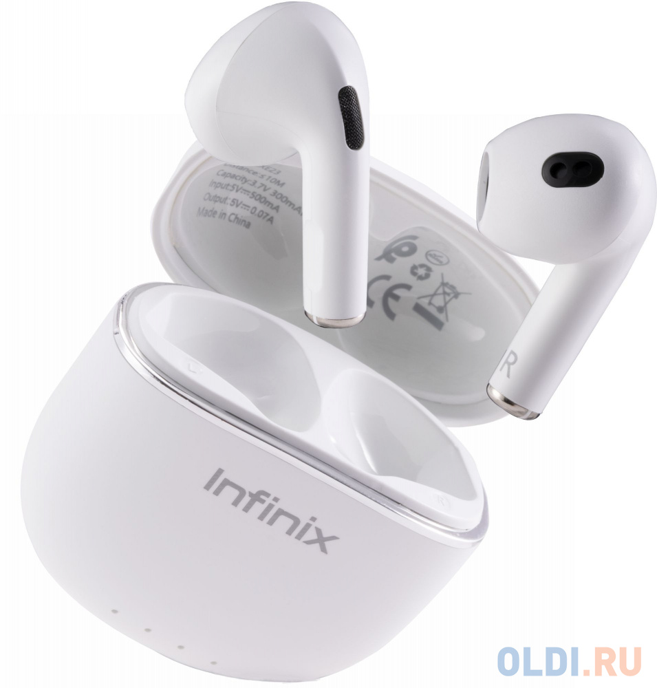 Гарнитура вкладыши Infinix XBuds XE23 белый беспроводные bluetooth в ушной раковине (10311755) Вид№4