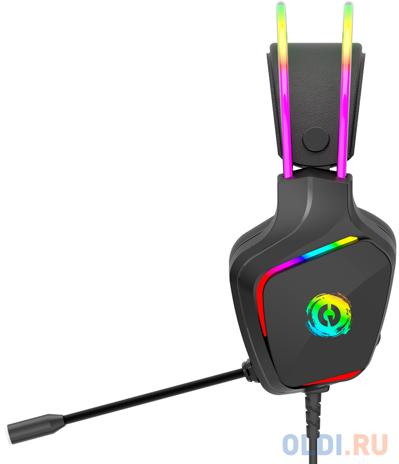 CANYON Darkless GH-9A, RGB gaming headset with Microphone, Microphone frequency response: 20HZ~20KHZ,  ABS+ PU leather, USB*1*3.5MM jack plug, 2.0M PV Вид№3