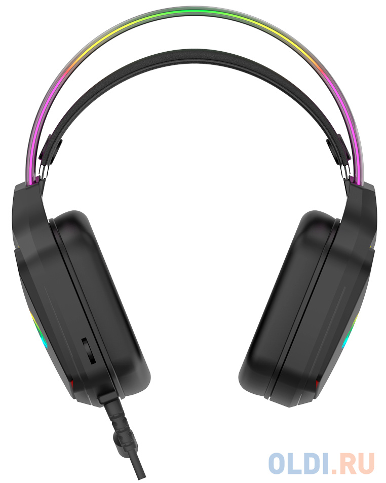 CANYON Darkless GH-9A, RGB gaming headset with Microphone, Microphone frequency response: 20HZ~20KHZ,  ABS+ PU leather, USB*1*3.5MM jack plug, 2.0M PV Вид№4