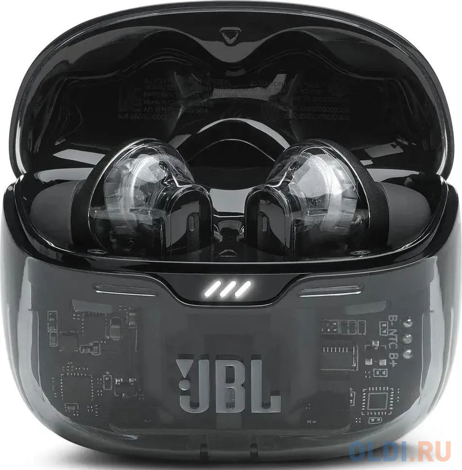 Гарнитура вкладыши JBL Tune Beam Ghost черный беспроводные bluetooth в ушной раковине (JBLTBEAMGBLKAS)