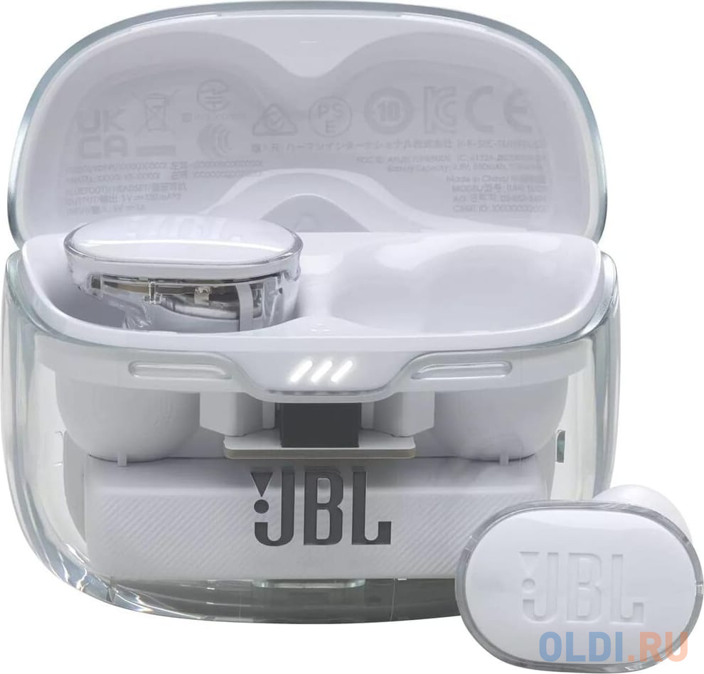 Bluetooth гарнитура JBL Tune Buds Ghost Edition White Вид№3