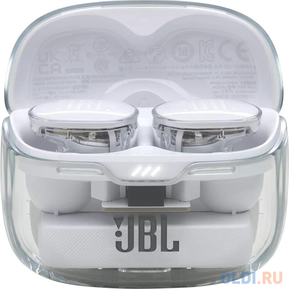 Bluetooth гарнитура JBL Tune Buds Ghost Edition White Вид№4