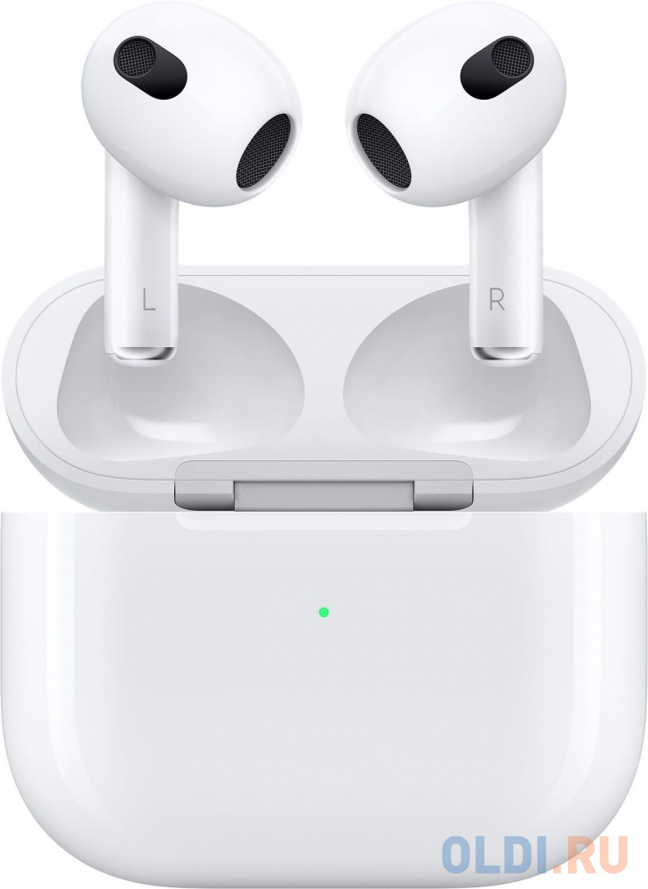 Гарнитура вкладыши Apple AirPods 3 A2565,A2564,A2566 MagSafe белый беспроводные bluetooth в ушной раковине (MME73ZA/A)