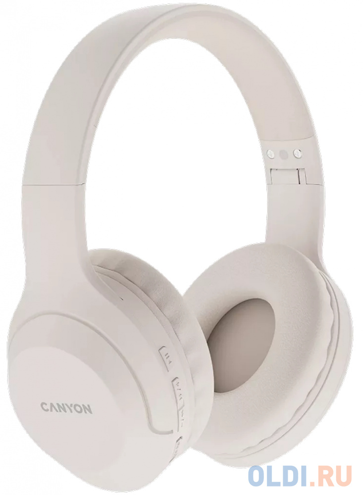 CANYON BTHS-3, Bluetooth headset,with microphone, BT V5.1 JL6956, battery 300mAh, Type-C charging plug, PU material, size:168*190*78mm, charging cable