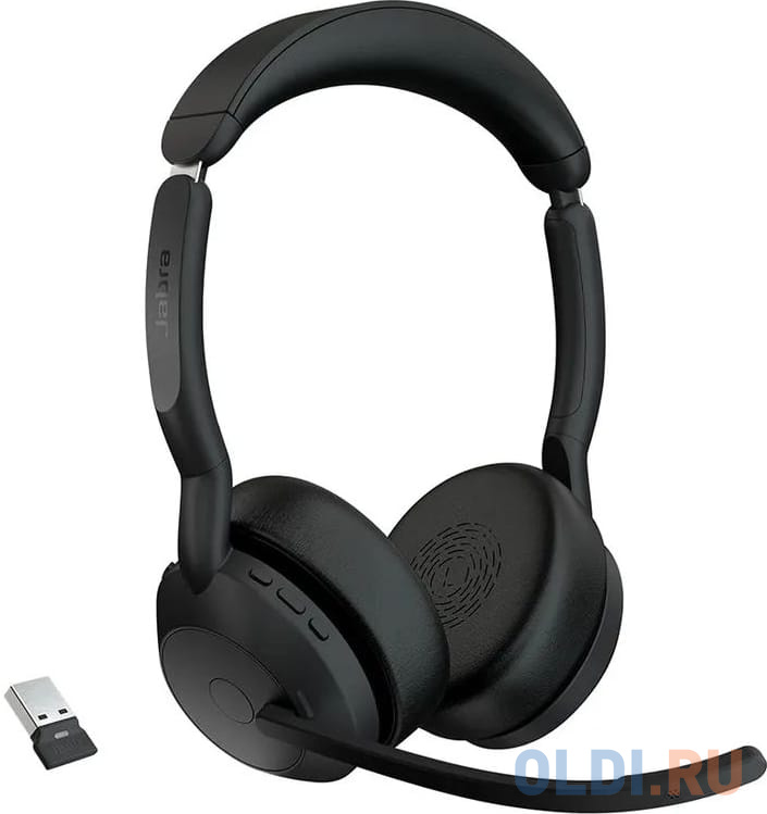 

Jabra Evolve2 55, Link380a MS Stereo, Черный