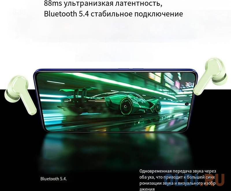 Гарнитура внутриканальные Realme Buds T110 белый беспроводные bluetooth в ушной раковине (631206000038) Вид№6