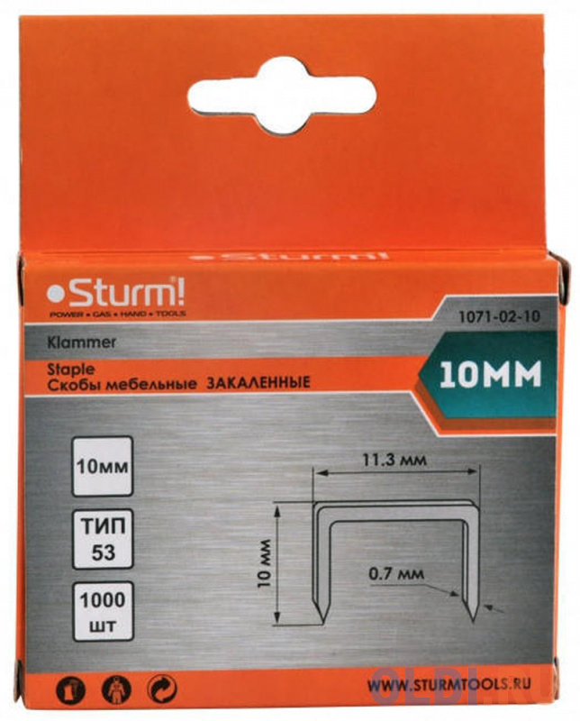

Скобы для степлера Sturm 10 мм 1000 шт