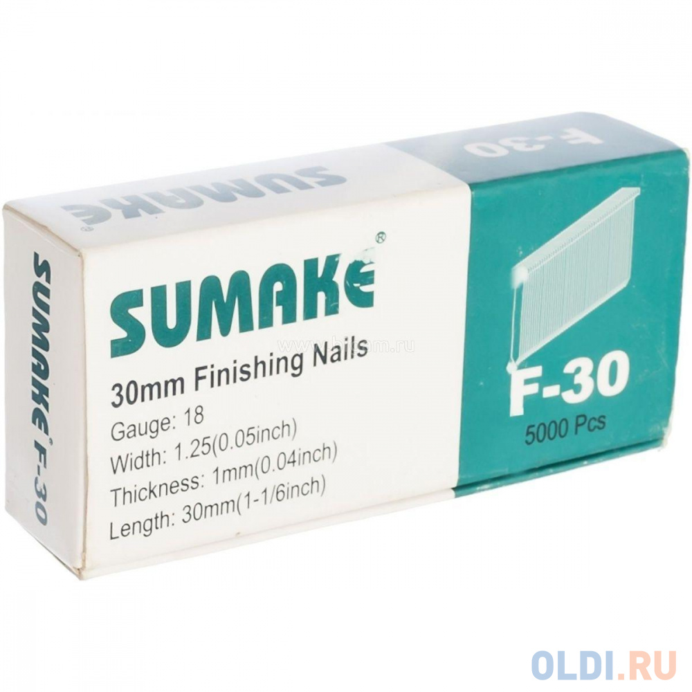 Гвозди для степлера SUMAKE F-30  для F18/30 и F18/50 5000шт.1х1.25х30мм