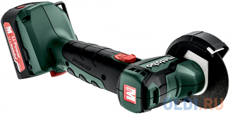 

Углошлифовальная машина Metabo PowerMaxx CC 12 BL 20000об/мин рез.шпин.:M5 d=76мм
