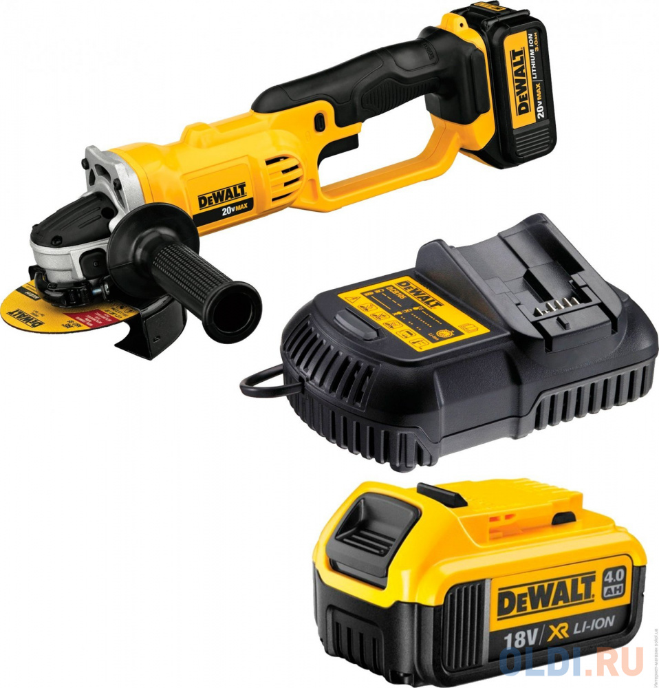 Углошлифовальная машина DeWalt DCG412M2 125 мм (DCG412M2-QW) — купить по  лучшей цене в интернет-магазине OLDI в Москве — характеристики, фото