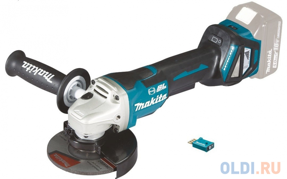 

Шлифмашина угл MAKITA DGA518ZU ф125мм, 18В, Li-ion, 3000-8500\\м, AWS/Bluetooth, anti-rest