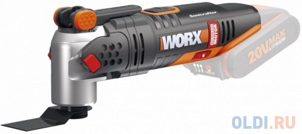 

Реноватор аккумуляторный WORX WX693.9, 20В, бесщеточный, без АКБ и ЗУ, коробка