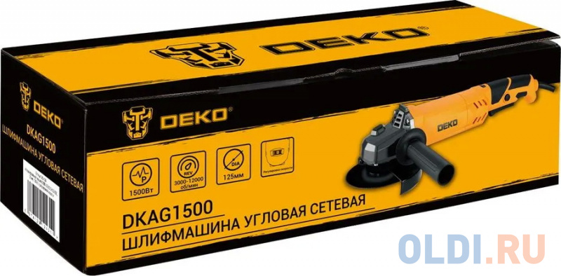 Углошлифовальная машина DEKO DKAG1500 125 мм 1500 Вт фото