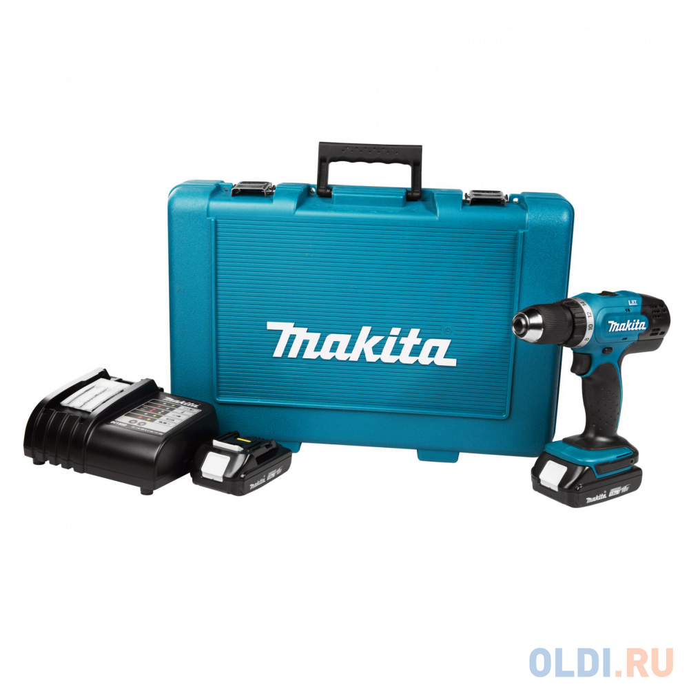 Аккумуляторная дрель-шуруповерт Makita DDF453SYE Дрель ак,18В,2х1.5АчLi-ion,БЗП-13мм,0-400\\1300об\\м,42\\27Нм,1.8кг,чем,совмест с 4АчLi-ion фото